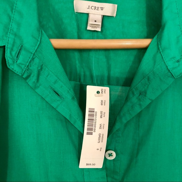J Crew green button down shirt - Picture 3 of 3